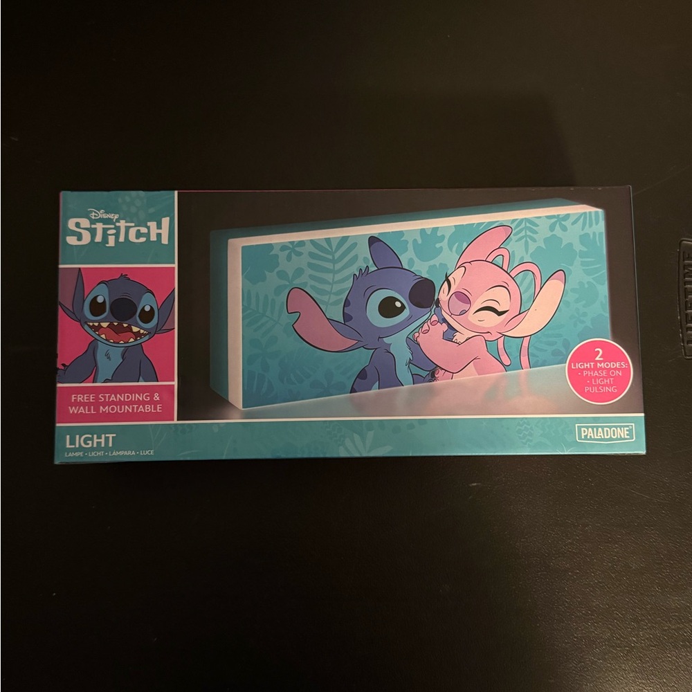 Disney Stitch and Angel Blue Light Box